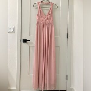 Elegant Pink Maxi Dress